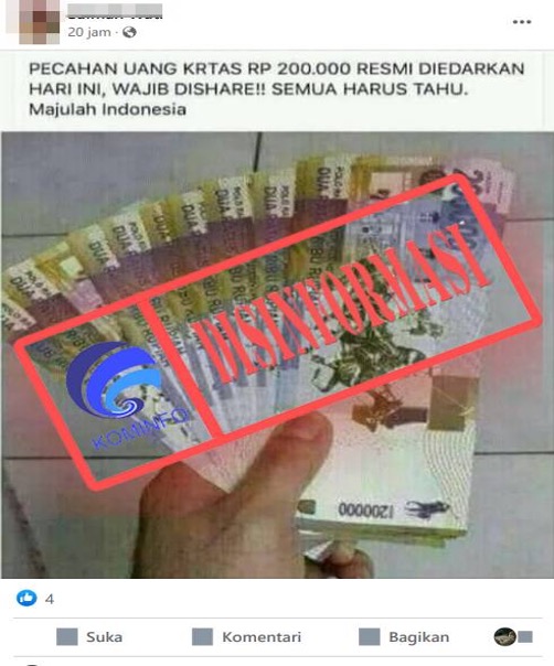 Foto Pecahan Uang Kertas Rp200.000 Resmi Diedarkan Hari Ini