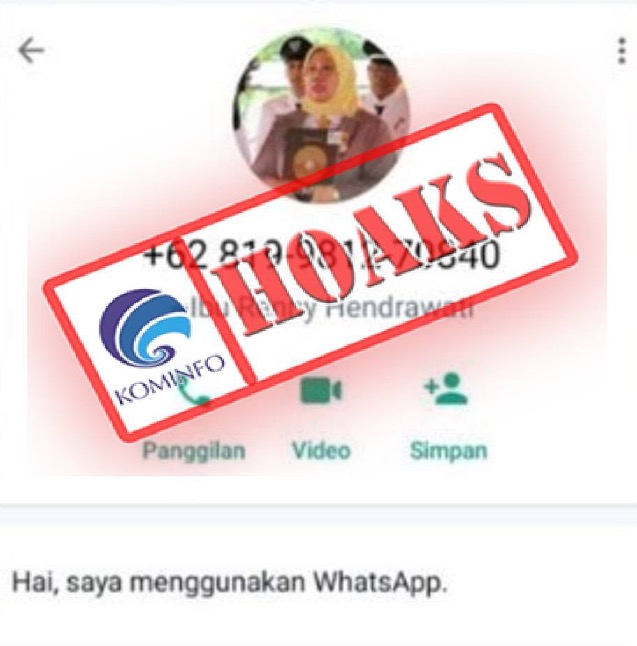 Akun WhatsApp Mengatasnamakan Sekretaris Daerah Kota Bekasi