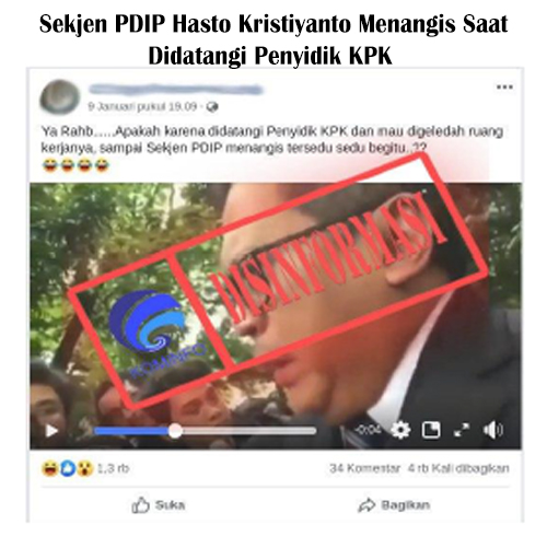 Sekjen PDIP Hasto Kristiyanto Menangis Saat Didatangi Penyidik KPK