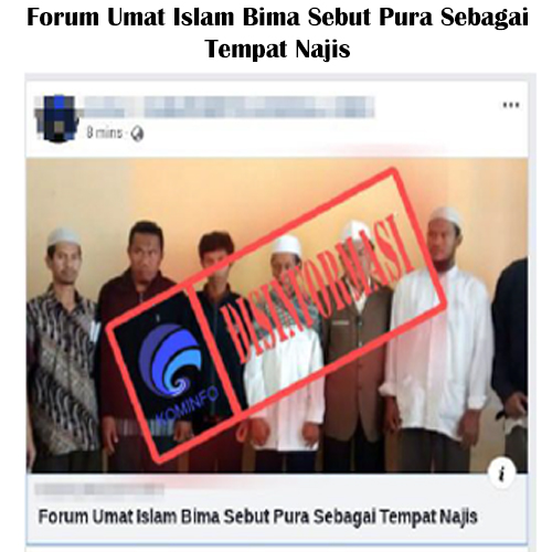 Forum Umat Islam Bima Sebut Pura sebagai Tempat Najis