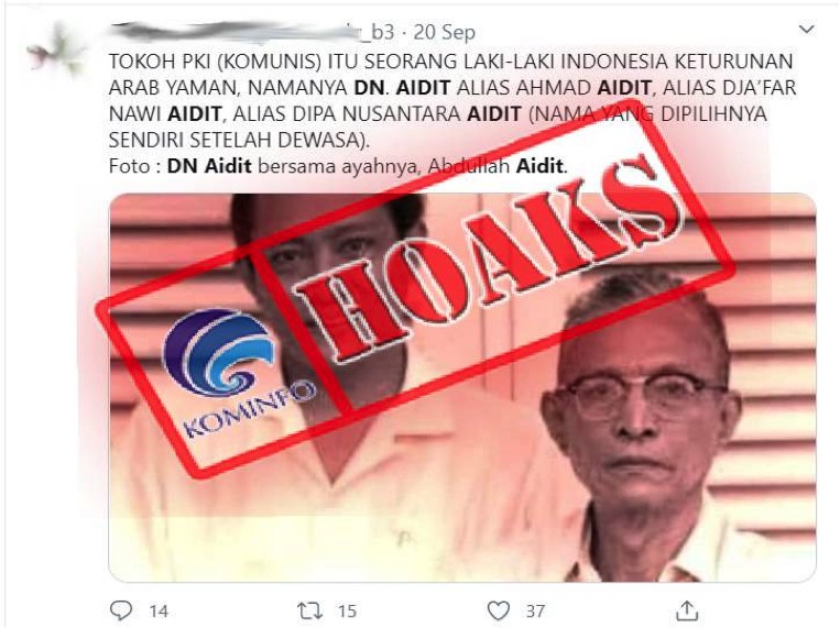 Petinggi PKI DN Aidit Keturunan Habaib