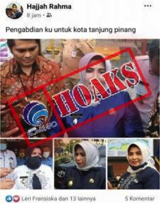 Akun Facebook Mengatasnamakan Walikota Tanjungpinang