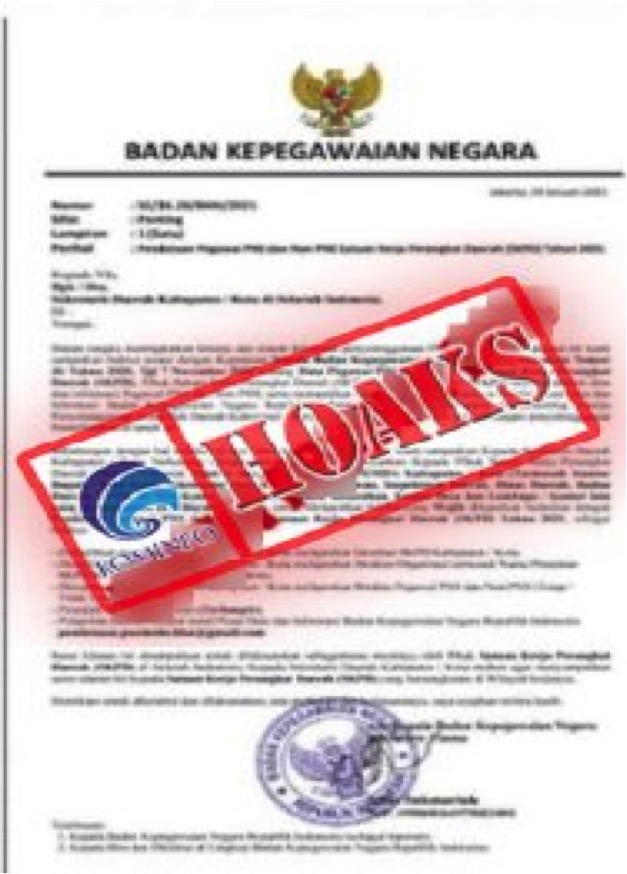 Surat dari BKN untuk PNS dan Non-PNS