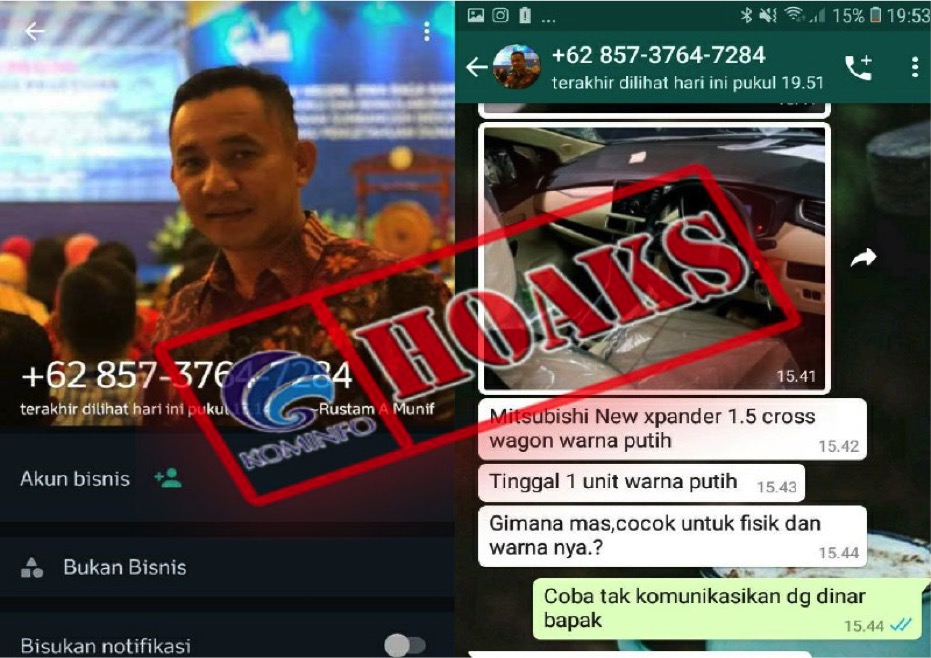 Akun Whatsapp Mengatasnamakan Rektor IKIP PGRI Pontianak