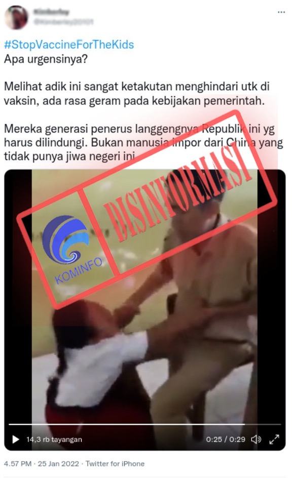 Video Vaksinasi Covid-19 Anak dengan #StopVaccineForTheKids