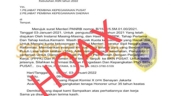 Surat Pengangkatan Guru Honorer Tahun 2022