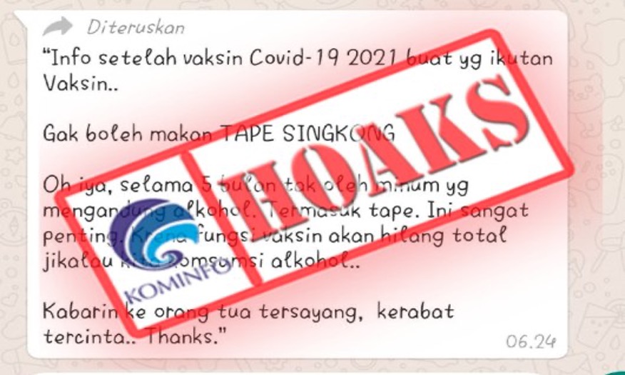 Makan Tape Bisa Hilangkan Fungsi Vaksinasi Covid-19