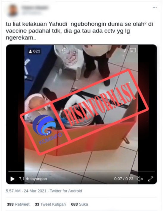 Video Bukti Kebohongan Vaksinasi Covid-19 oleh Yahudi