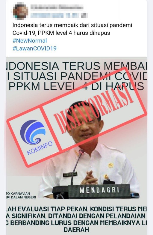 PPKM Level 4 Dihapus