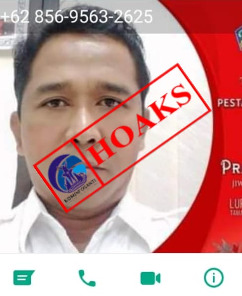 Tersebar tangkapan layar akun whatsapp yang menggunakan foto profil dan mengatasnamakan  Kepala Sub. Bagian Umum Dinas Lingkungan Hidup Kabupaten Buleleng.