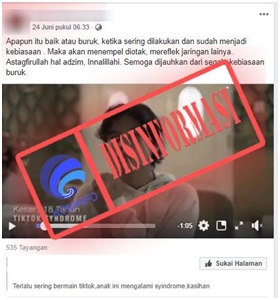 Video Remaja Mengalami TikTok Syndrome