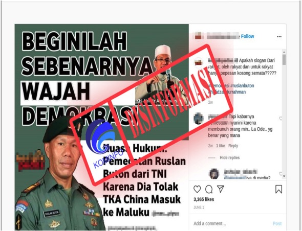 Ruslan Buton Dipecat dari TNI karena Tolak TKA China ke Maluku