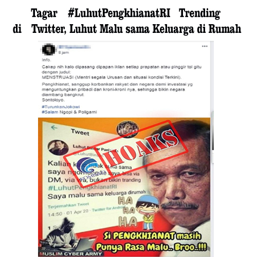 Tagar #LuhutPengkhianatRI Trending di Twitter, Luhut Malu sama Keluarga di Rumah