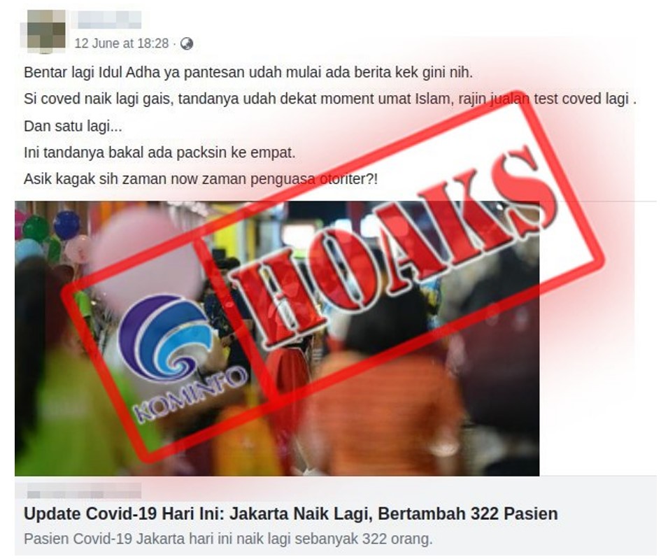 Angka Kasus Positif Covid-19 Sengaja Dinaikkan Menjelang Iduladha