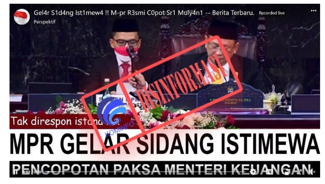 MPR Gelar Sidang Istimewa Pecat Sri Mulyani