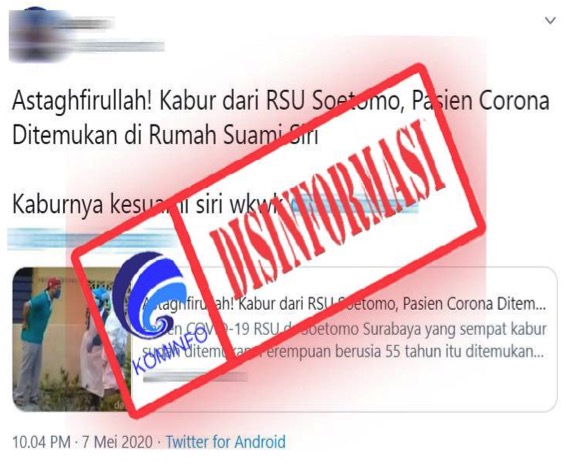 Pasien Corona Kabur dari RSU Soetomo