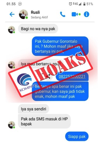 Akun Facebook Mengatasnamakan Gubernur Gorontalo, Rusli Habibie