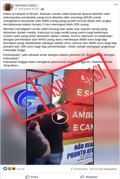 Video Anggota Parlemen Brazil Memaksa Masuk ke Rumah Sakit