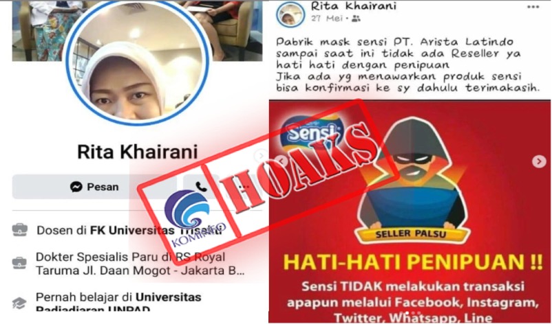 Akun Facebook dan Nomor WhatsApp Mengatasnamakan Dosen Fakultas Kedokteran Universitas Trisakti