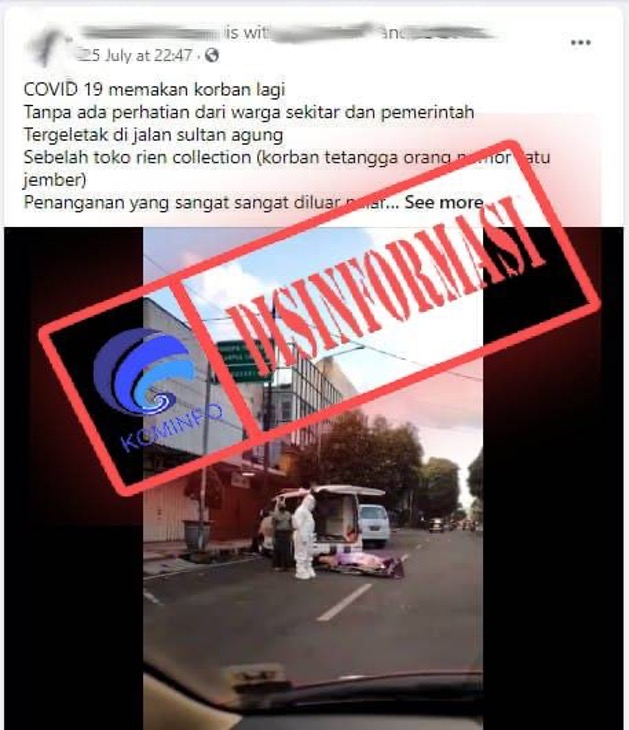 Jenazah Pasien Covid-19 Tergeletak di Jalan Kota Jember