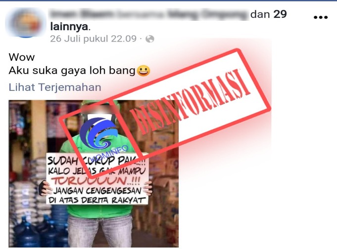 Driver Ojek Online Grab Meminta Presiden Jokowi untuk Turun dari Jabatannya