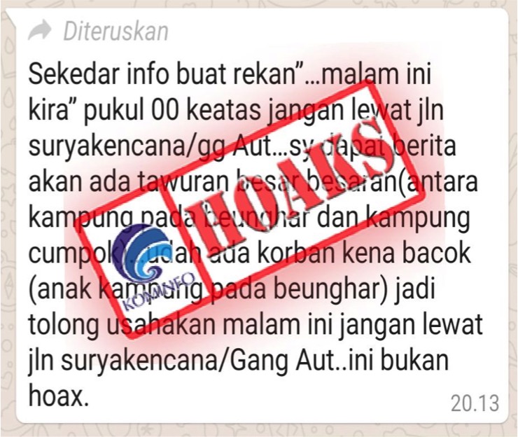 Kabar Rencana Tawuran Besar di Gang Aut Bogor