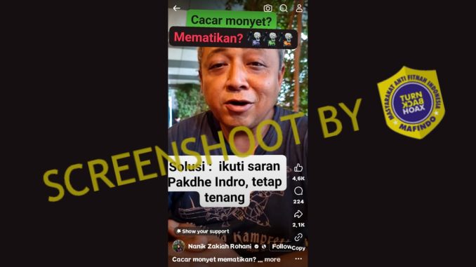 Virus Cacar Monyet Bisa Diatasi Pakai Antioksidan