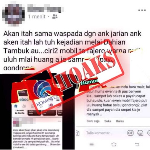 Penculikan Anak di Desa Dahian Tambuk, Kabupaten Gunung Mas, Kalimantan Tengah