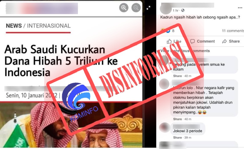 Arab Saudi Kucurkan Dana Hibah 5 Triliun ke Indonesia