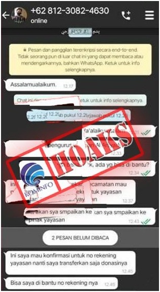 Akun Whatsapp Mengatasnamakan Camat Samboja