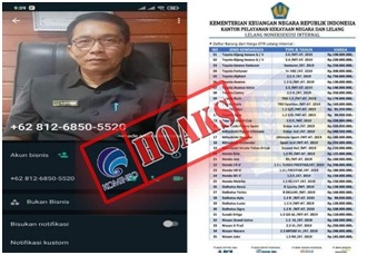 Akun Whatsapp Mengatasnamakan Direktur Perumda Air Minum Tirta Sanjiwani Kabupaten Gianyar