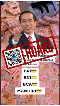 Jokowi Bagi-Bagi Uang Untuk Pemegang Buku Rekening BCA, BNI, BRI, dan Bank Mandiri