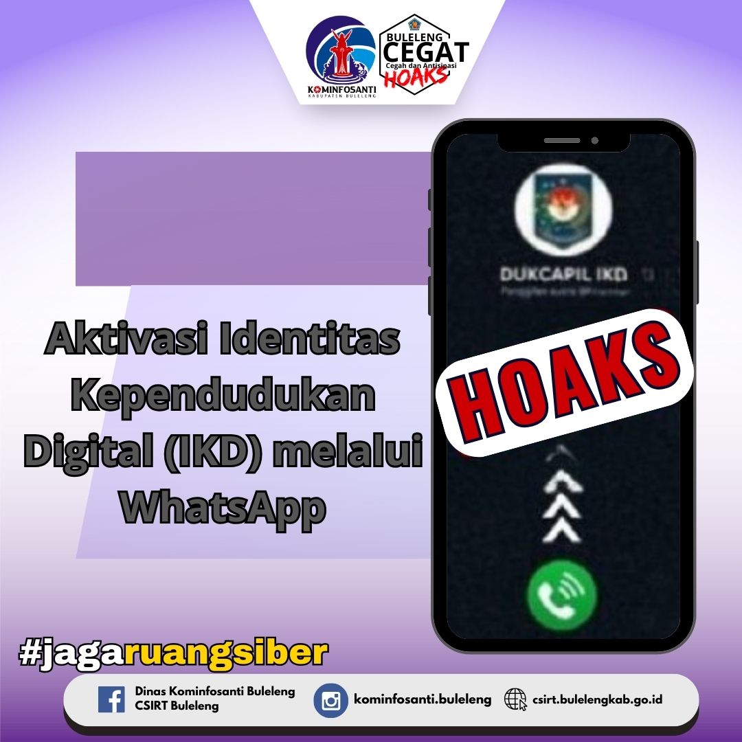 Aktivasi Identitas Kependudukan Digital (IKD) melalui WhatsApp